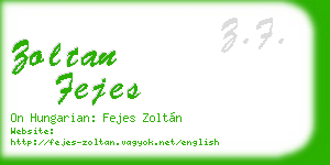 zoltan fejes business card