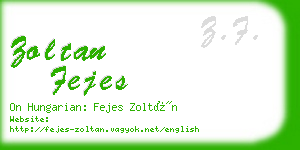 zoltan fejes business card
